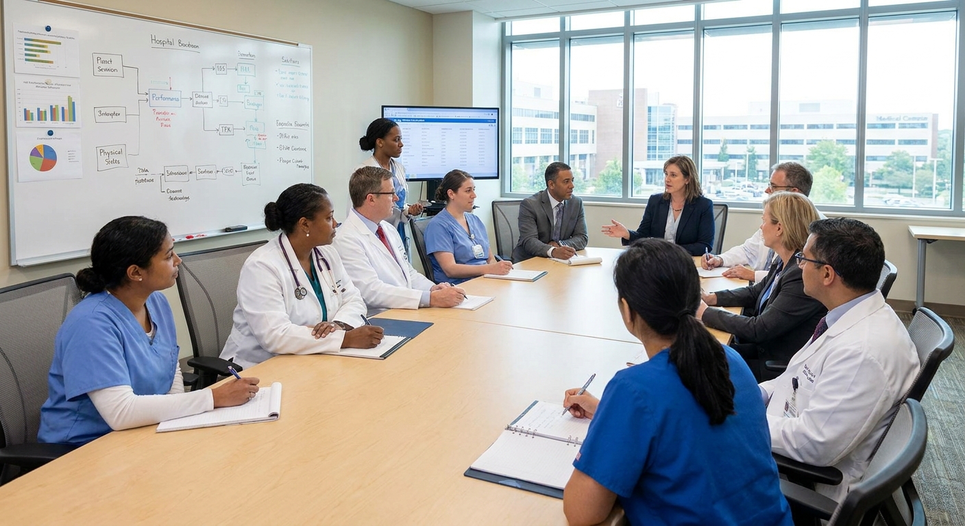 Healthcare professionals collaborating to improve patient care standards.