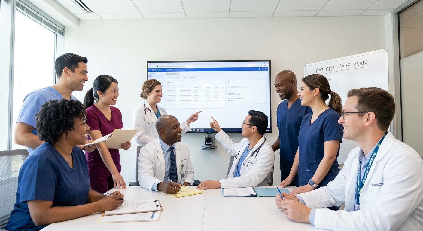 Healthcare professionals collaborating to improve patient care.