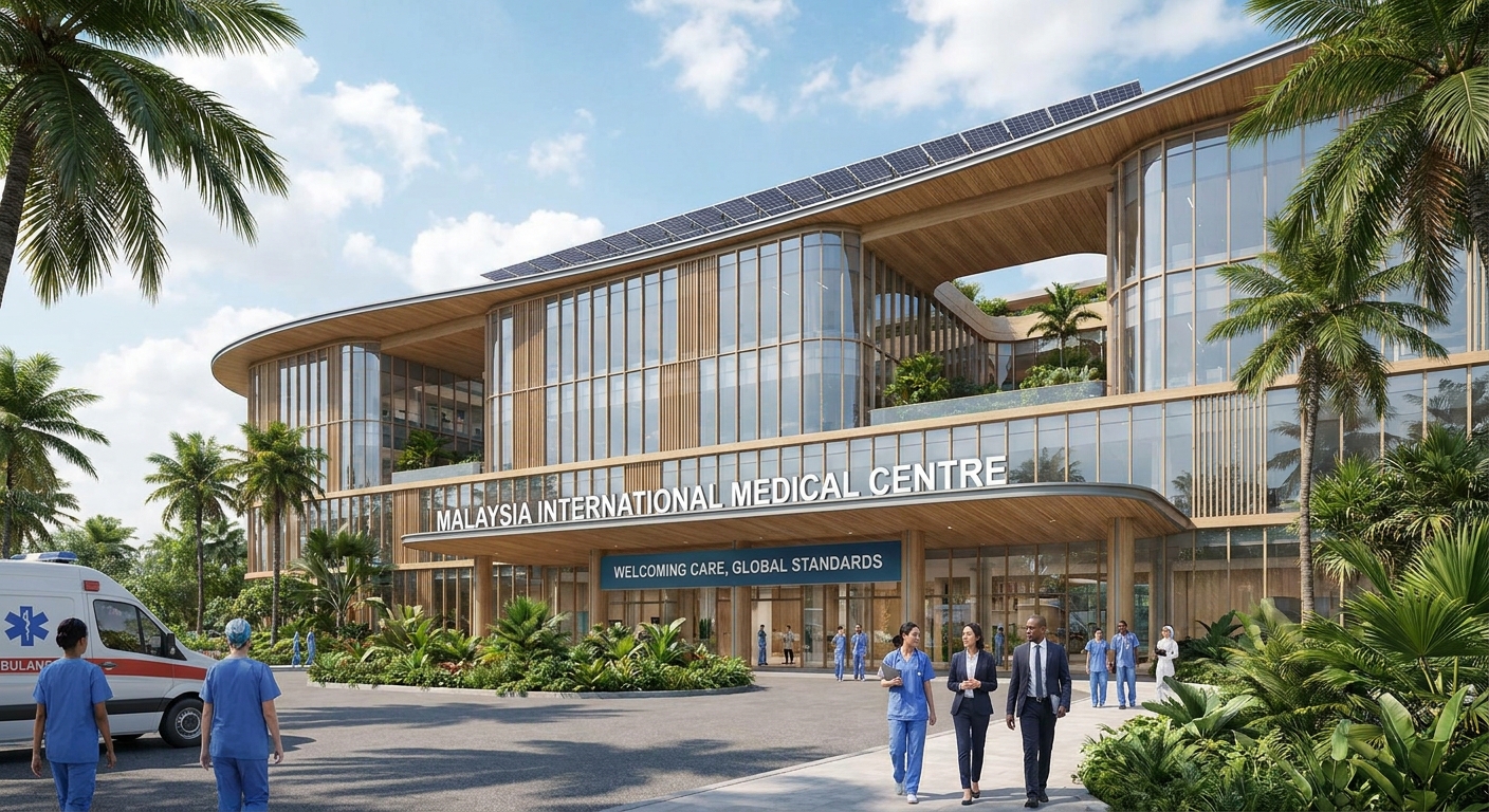 A modern and welcoming hospital facility in Malaysia, reflecting high standards of care.
